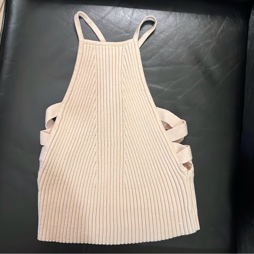 Amenah Cream Halter Strappy sides M top